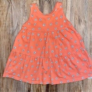 Primark girls orange daisy tiered sun dress